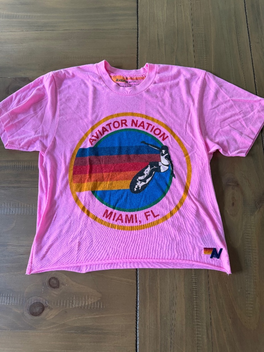 Aviator Nation t-shirt size S, in hot pink